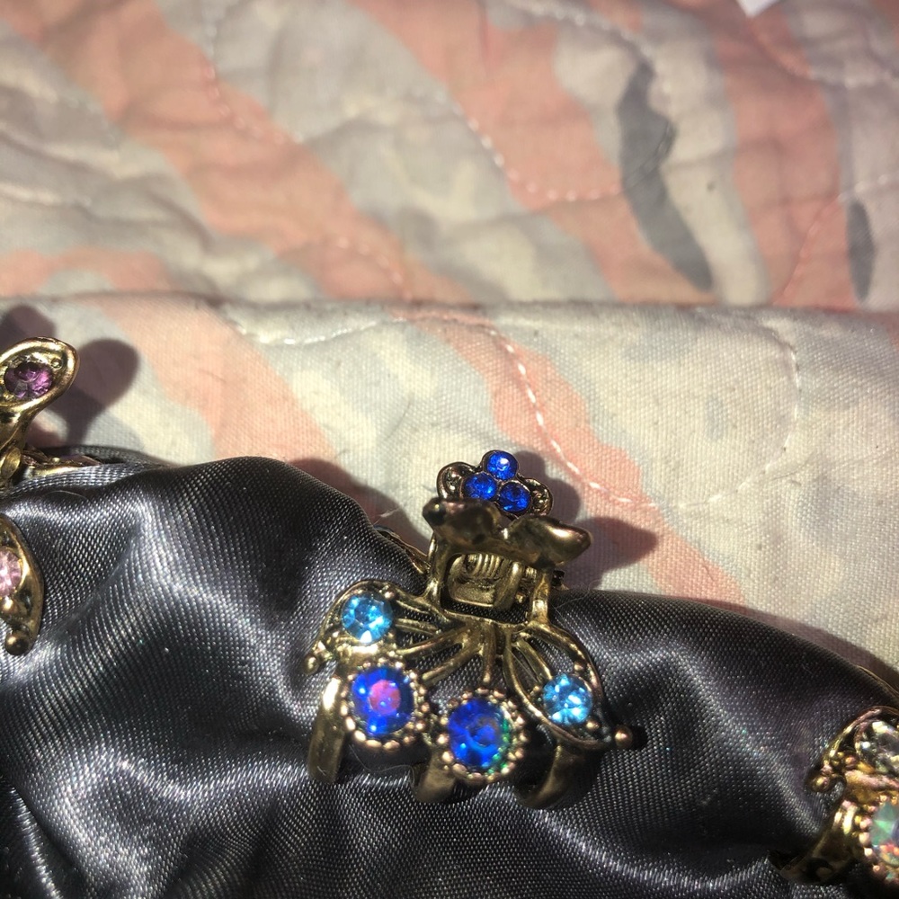 4 Crystal Jaw Clips - hair holders Strong NEW